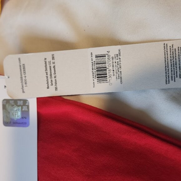 Kansas City Chiefs Gerber onesie, 6-9 months old Baby - Picture 5 of 6